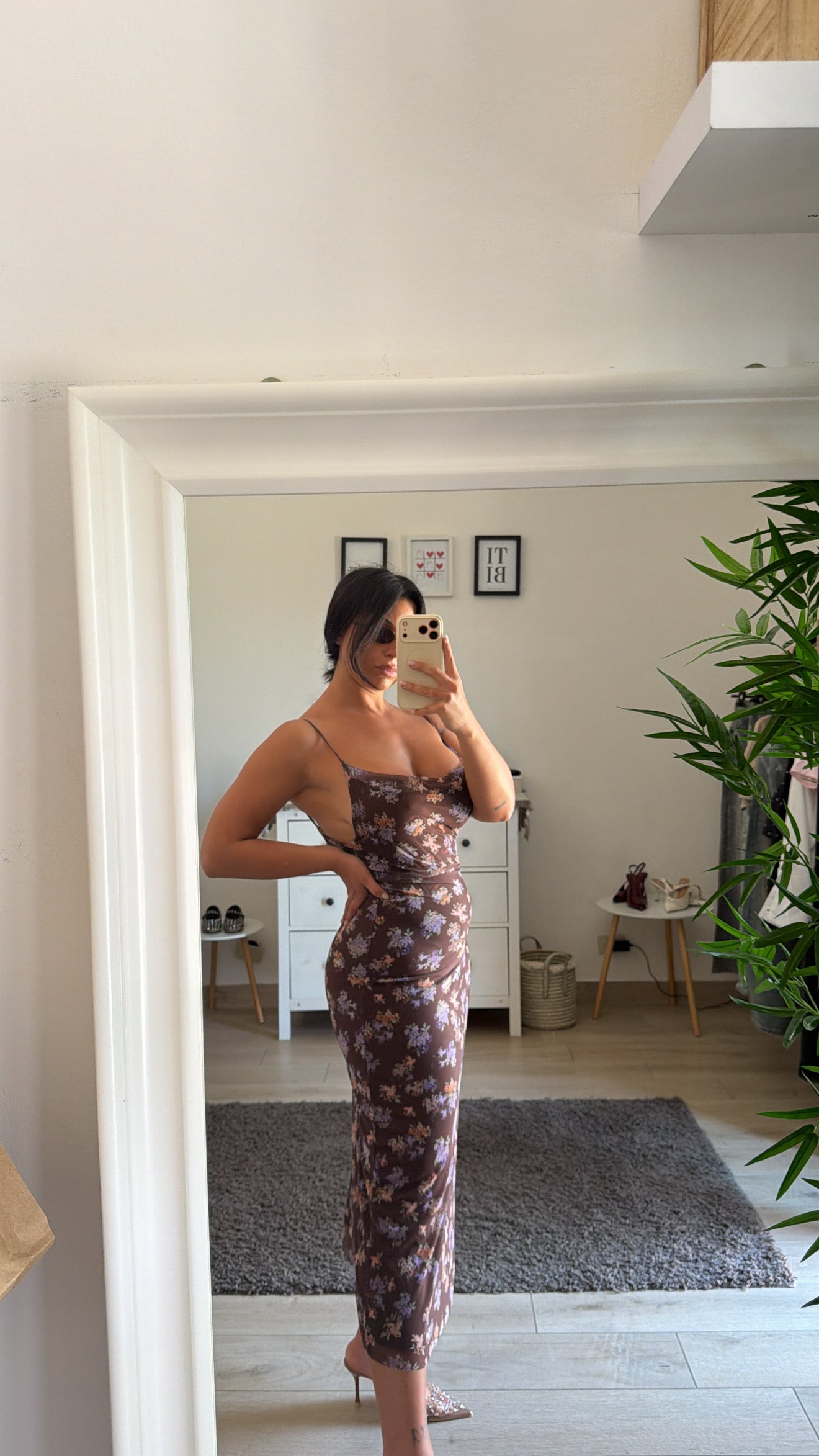 Dress flower - Marrone