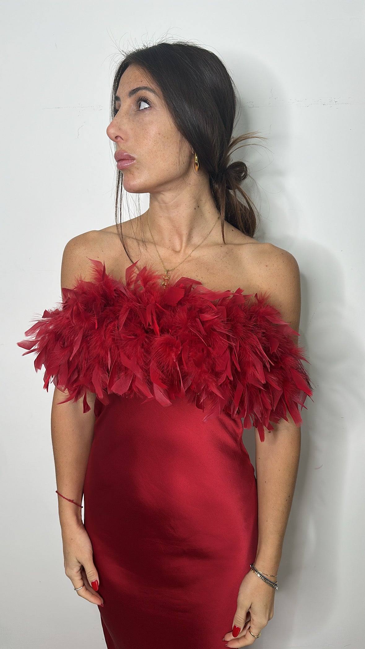 Abito Plume - Rosso