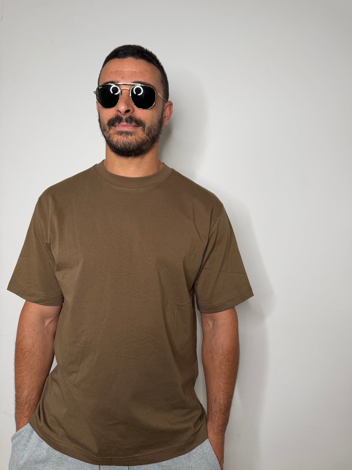 T SHIRT COTTON - Brown