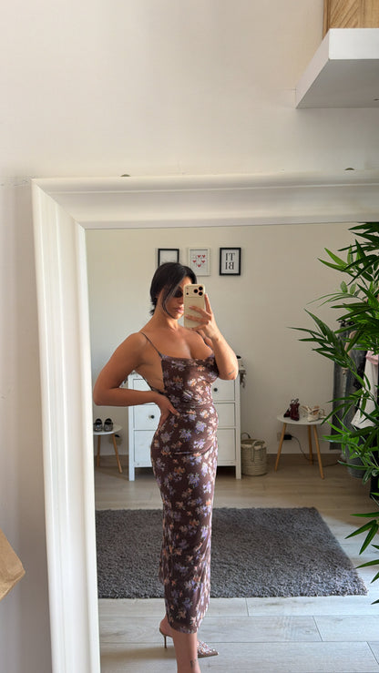Dress flower - Marrone