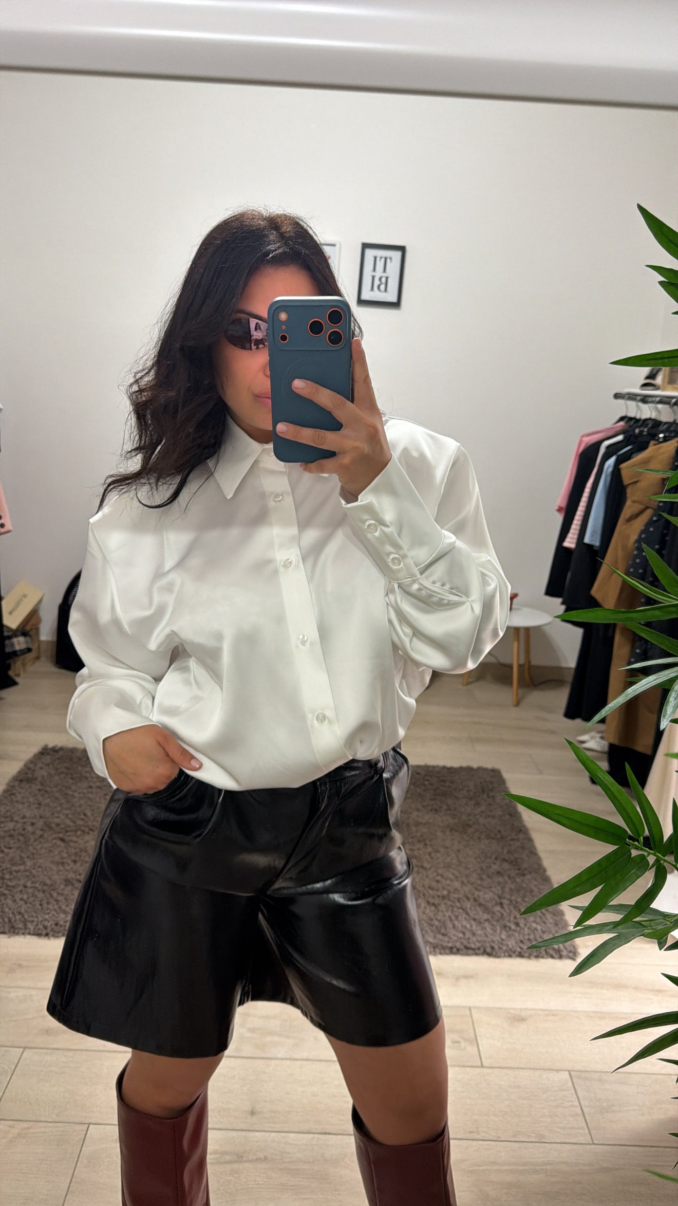Camicia raso bianca
