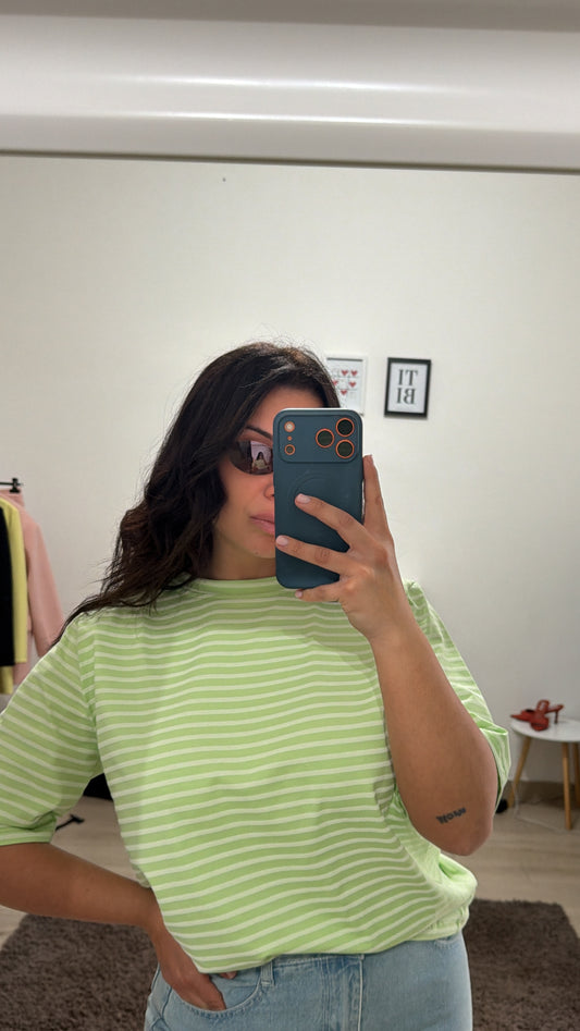 T shirt righine verde