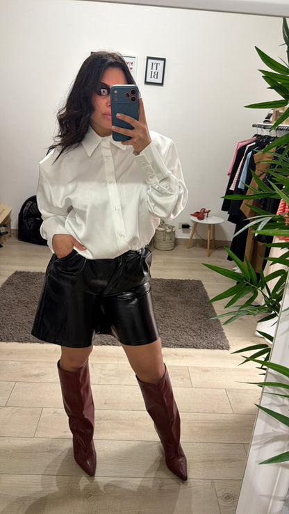 Camicia raso bianca