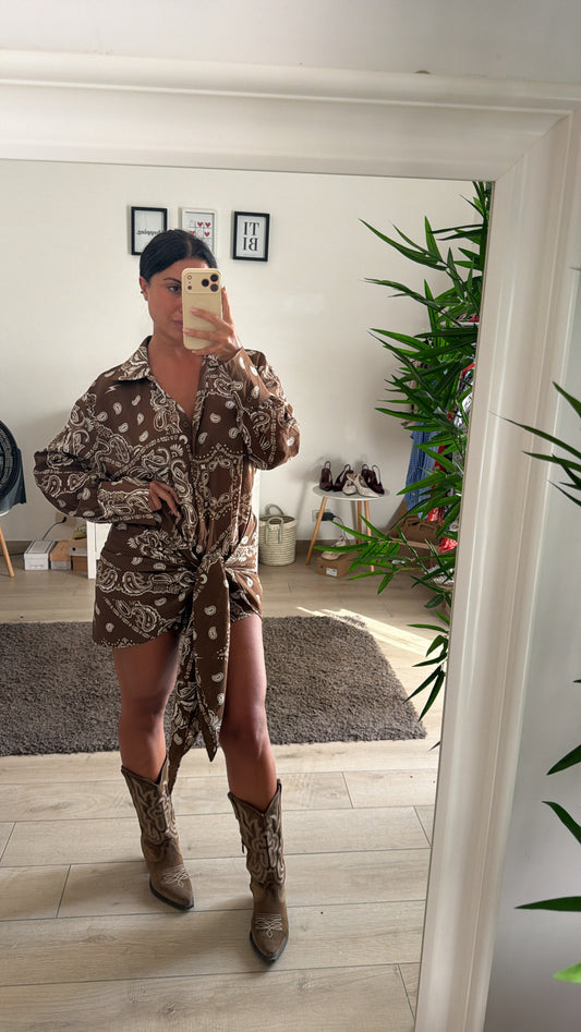 Coord set bandana marrone